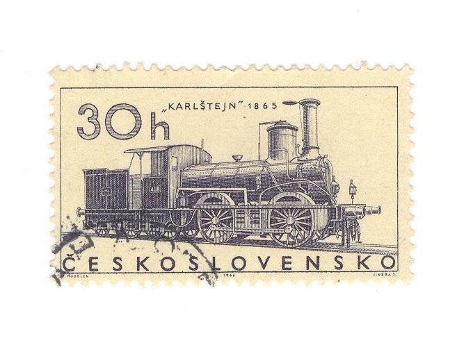 Maquinas de ferrocarril. Karlstejn 1865