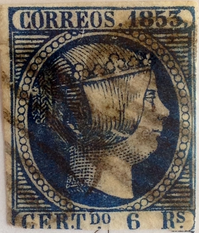 Scott#23 6 reales 1853