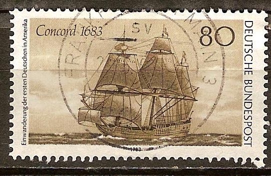 La inmigración de los primeros alemanes en Estados Unidos,velero Concord 1683.