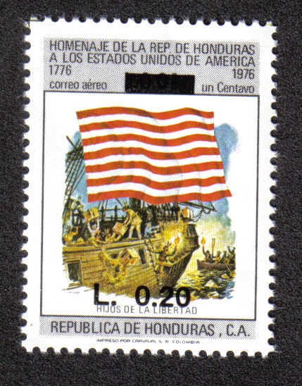 Homenaje de la Rep. de Honduras a Los Estados Unidos de América 