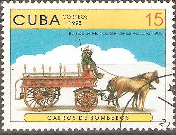 CARROS  DE  BOMBEROS.  BOMBEROS  MUNICIPALES  DE  LA  HABANA  1905.