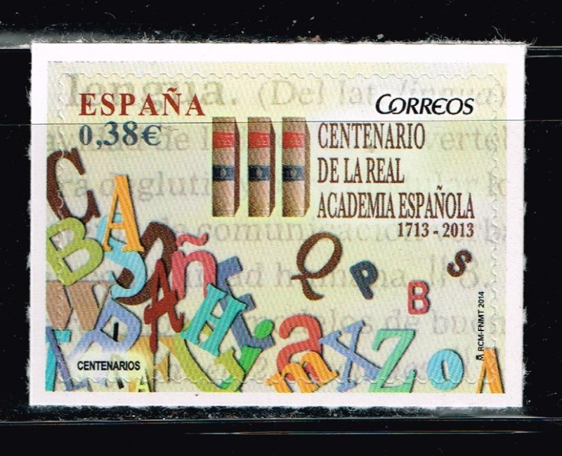Edifil  4849  Centenarios.  III Cente. de la Real Academia Española 1713-2013. 