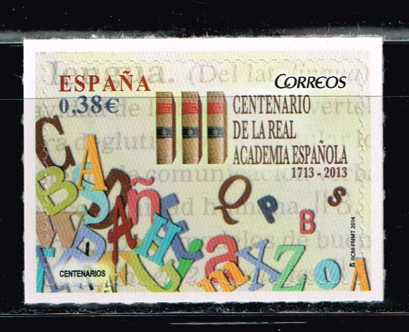 Edifil  4849  Centenarios.  III Cente. de la Real Academia Española 1713-2013. 
