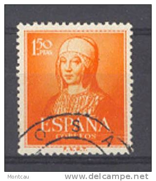 ESPAÑA SEGUNDO CENTENARIO USD Nº 1095 (0) 1,5P NARANJA ISABEL LA CATOLICA