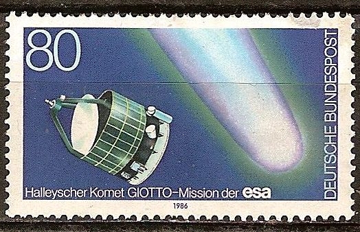 Misión ESA-Nave espacial Giotto y el cometa Halley.