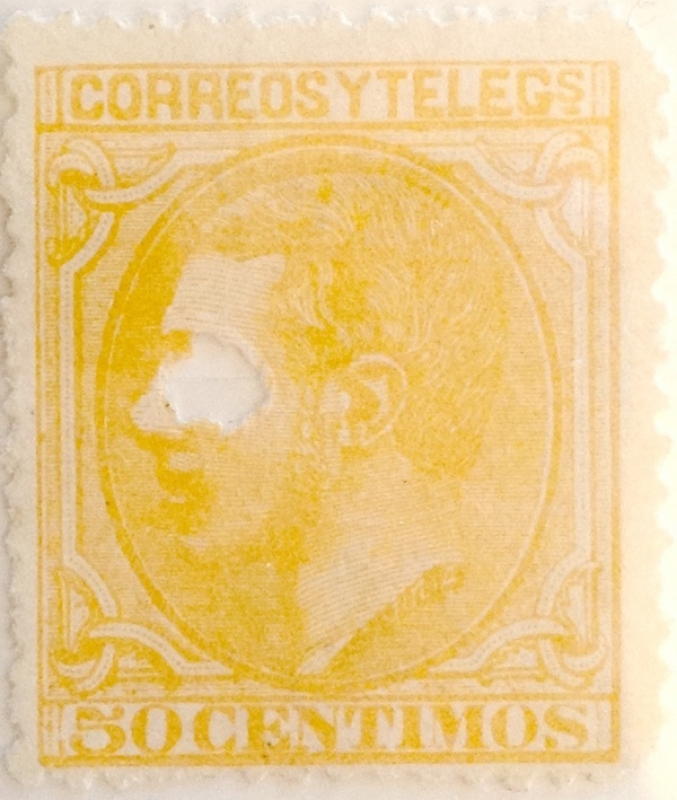 50 céntimos 1879 telégrafos 