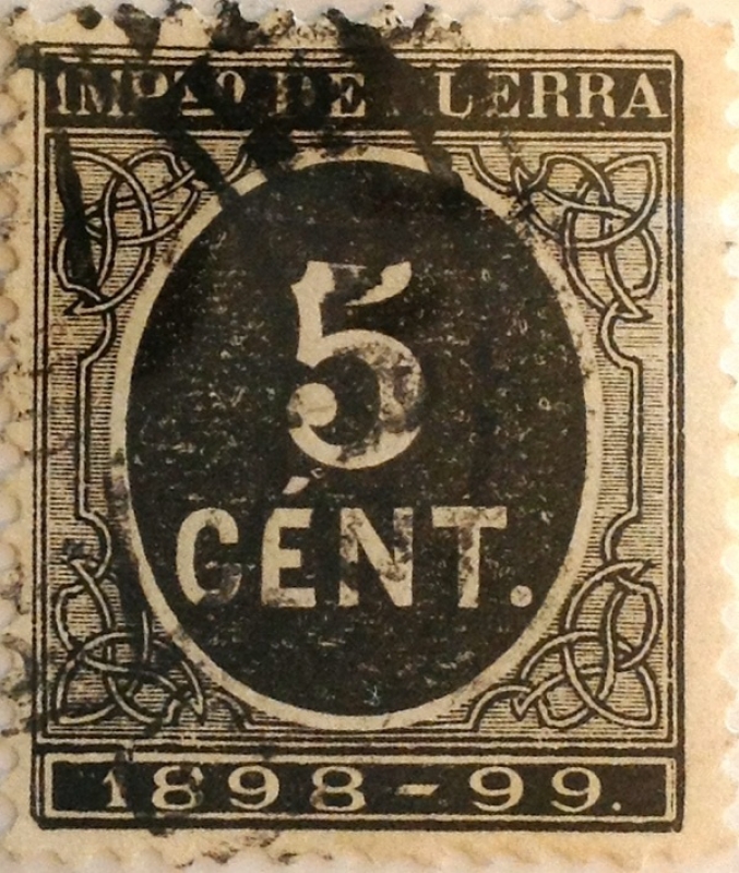 5 céntimos 1898