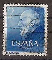 ESPAÑA SEGUNDO CENTENARIO USD Nº 1119 (0) 2P AZUL RAMON Y CAJAL