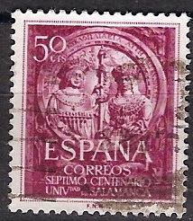 ESPAÑA SEGUNDO CENTENARIO USD Nº 1126 (0) 50C CARMIN OSCURO SALAMANCA