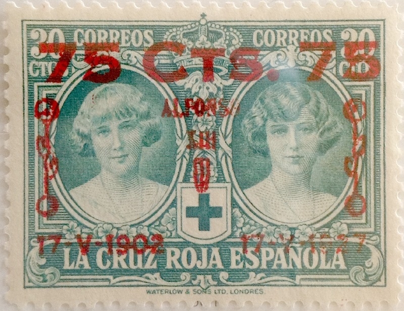 75 sobre 30 céntimos 1927