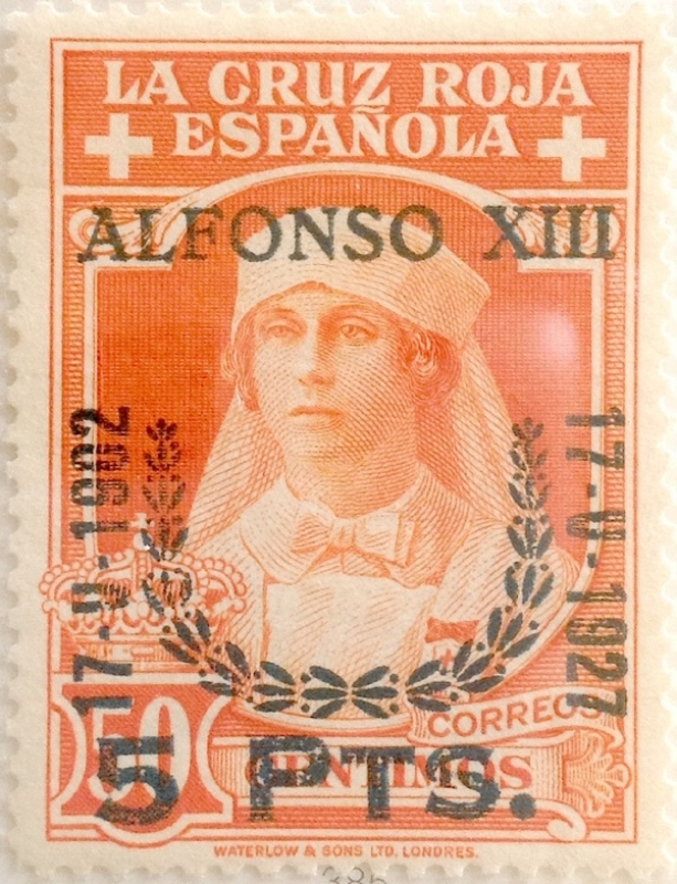 5 pesetas sobre 50 céntimos 1927