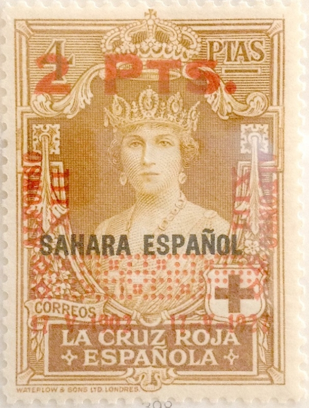 2 pesetas sobre 4 pesetas 1927