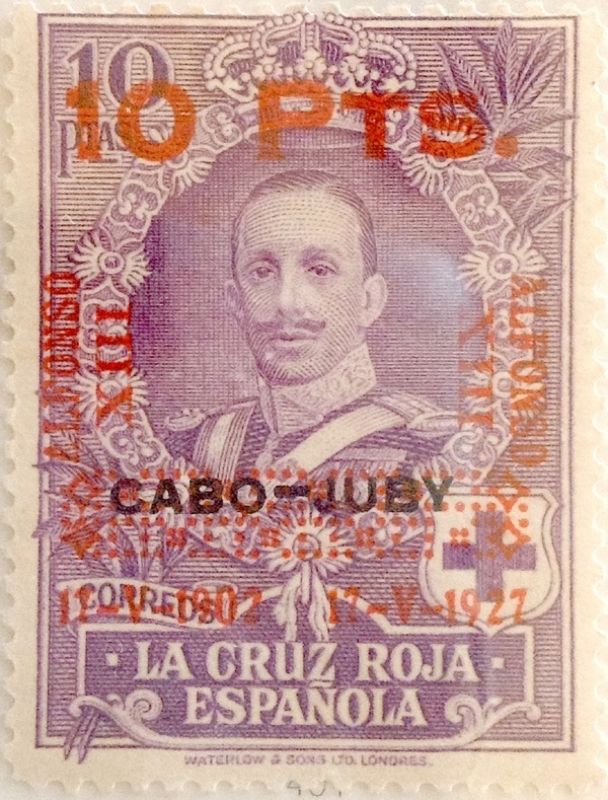 10 pesetas sobre 10 pesetas 1927