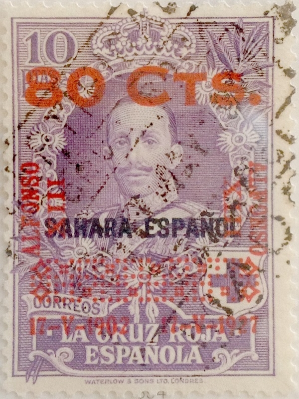 80 céntimos sobre 10 pesetas 1927