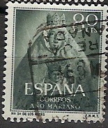 ESPAÑA SEGUNDO CENTENARIO USD Nº 1138 (0) 80C VERDE OSCURO AÑO MARIANO 