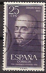 ESPAÑA SEGUNDO CENTENARIO USD Nº 1166 (0) 25C VIOLETA IGNACIO DE LOYOLA