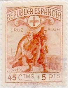 45 céntimos más 5 pesetas 1938
