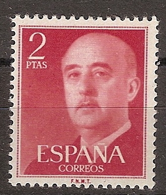 ESPAÑA SEGUNDO CENTENARIO NUEV Nº 1157 ** 2P ROJO FRANCO 