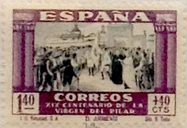 1,40pesetas + 40 céntimos 1940