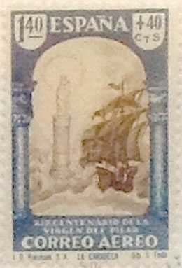 1,40 pesetas + 40 céntimos 1940