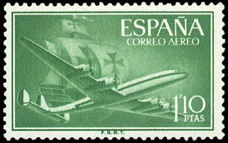 ESPAÑA SEGUNDO CENTENARIO NUEV Nº 1173 ** 1,1P VERDE CLARO SANTA MARIA