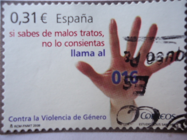 Ed: 4389 - Contra la violencia de Género - Sí sabes de malos tratos,no lo consientas llama al 016