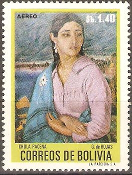 PINTURA  CHOLA  PACEÑA  DE  CECILIO  GUZMÀN  DE  ROJAS.