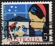 AUSTRALIA 1964 Michel 348 Yvert307 SELLO CHRISTMAS NAVIDAD USADO