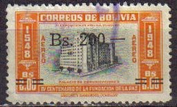 BOLIVIA 1957 Michel 569 SELLO 400 ANIVERSARIO DE LA PAZ