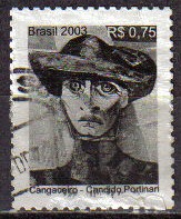 BRASIL 2003 Scott 2911 Sello Pintura Moderna Candido Portinari Cangaceiro 0,75 Usado Michel 3341