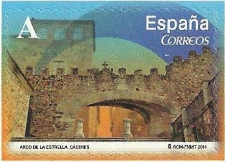 ARCOS Y PUERTAS MONUMENTALES. ARCO DE LA ESTRELLA. CÁCERES. EDIFIL 4840