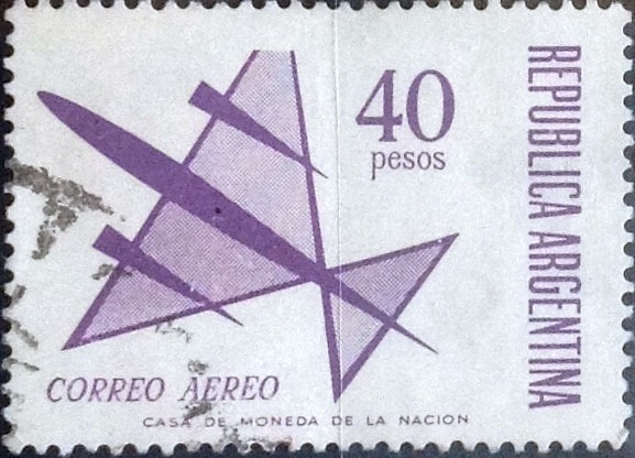 Intercambio 0,30 usd 40 pesos 1969