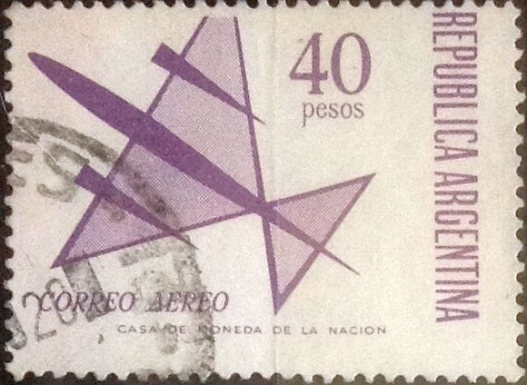Intercambio 0,30 usd 40 pesos 1969