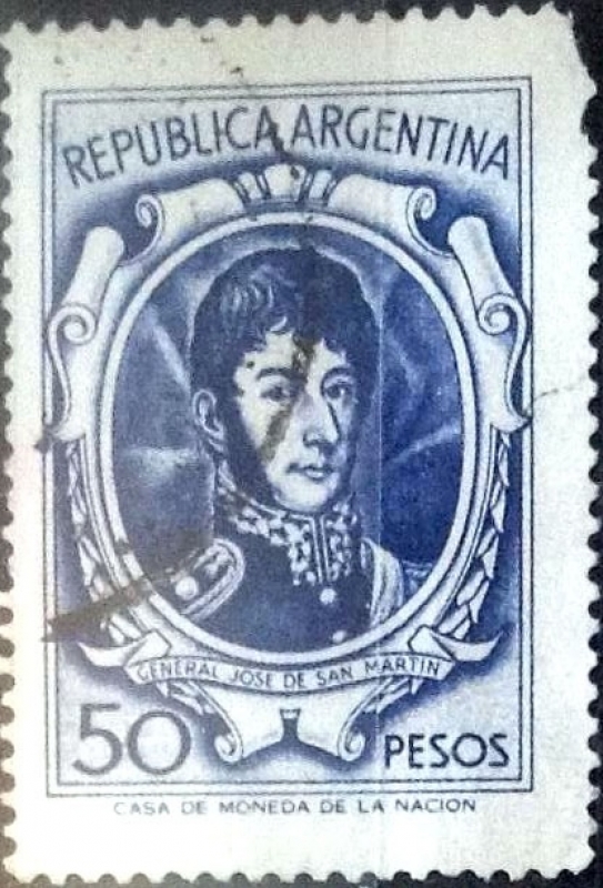 Intercambio 0,40 usd 50 pesos 1965