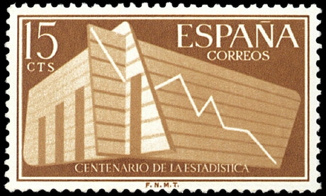 ESPAÑA SEGUNDO CENTENARIO NUEV Nº 1196 ** 15C CASTAÑO ESTADISTICA