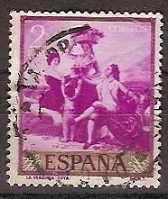 ESPAÑA SEGUNDO CENTENARIO USD Nº 1218 (0) 2P MALVA GOYA 