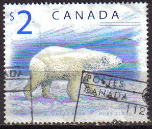 CANADA 1999 Scott 1698 Sello Animales Oso Polar Bear Michel 1726