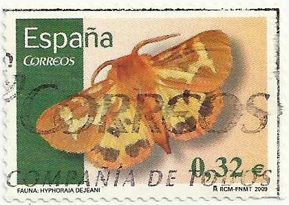 FLORA Y FAUNA. MARIPOSA, Hyphoraia dejeani. EDIFIL 4466