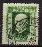 CHECOSLOVAQUIA 1925 Scott 96 Sello Presidente Masaryk Usado Ceskolovensko Ceskolovensko Czechoslovak