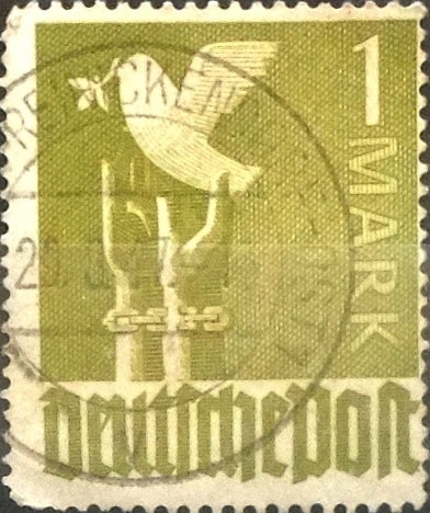 Intercambio ma2s 0,30 usd 1 mark 1947