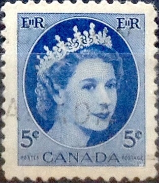 Intercambio 0,20 usd 5 cent 1954