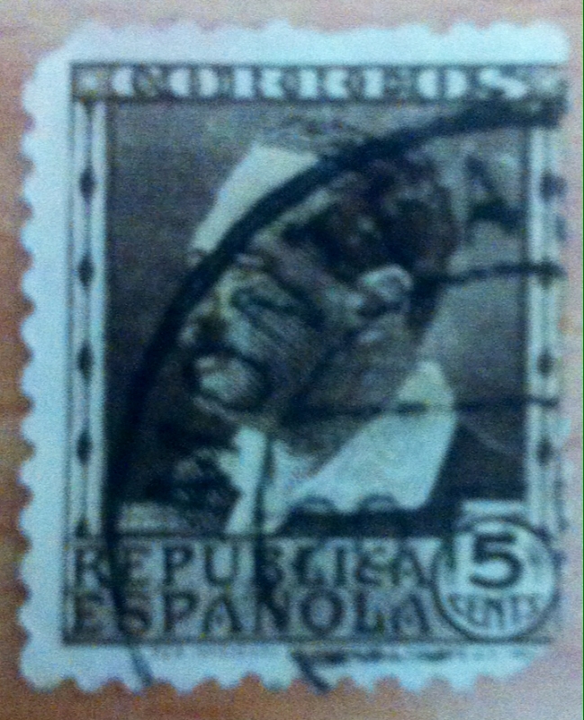 Sello República Española 5 céntimos