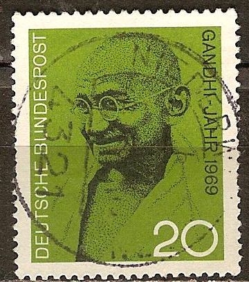 Mohandas Karamchand Gandhi (Mahatma), 1869-1948, líder del movimiento de independencia de la India.