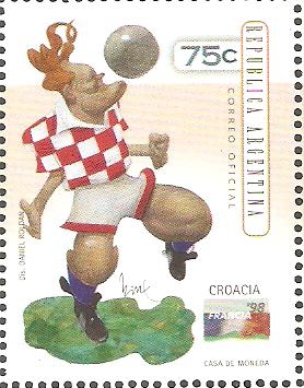 CAMPEONATO  MUNDIAL FRANCIA 1998.  SILUETA  DE  JUGADOR  CROATA.