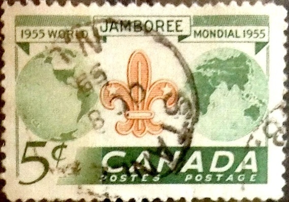 Intercambio cr3f 0,20 usd 5 cent 1955