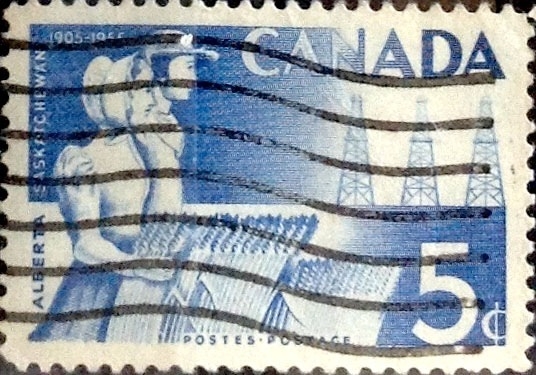 Intercambio 0,20 usd 5 cent 1955