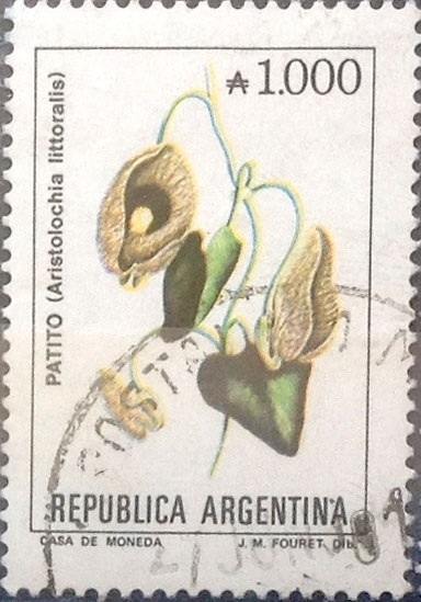 Intercambio 0,25 usd 1000 australes 1989