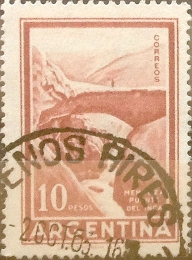 Intercambio 0,20 usd 10 pesos 1960