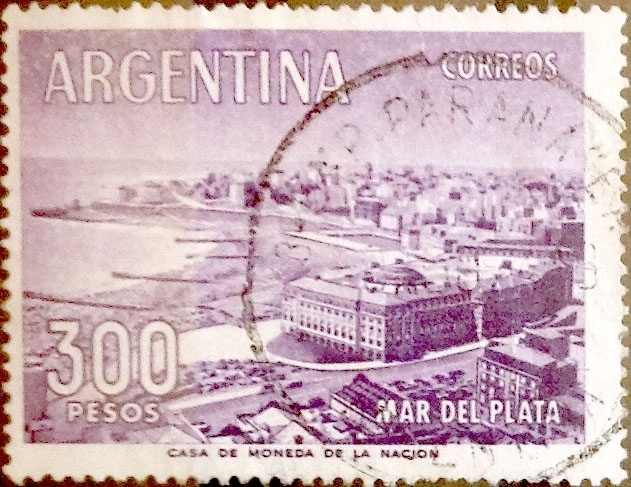 Intercambio 0,20 usd 300 pesos1962