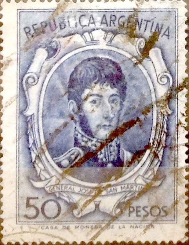 Intercambio 0,40 usd 50 pesos 1965